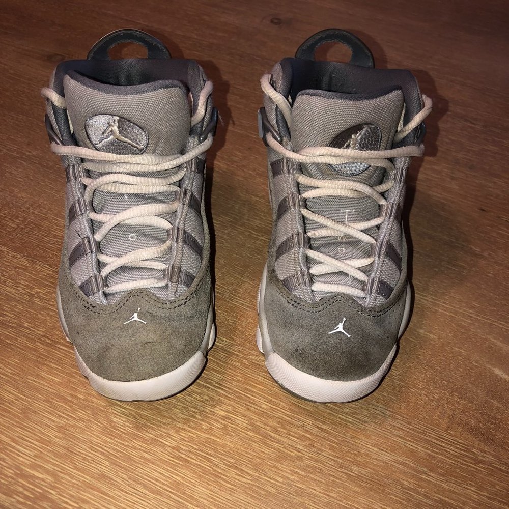 Nike Kid's Air Jordan 6 Rings Shoes White / Silver Size US 12C, UK 11.5